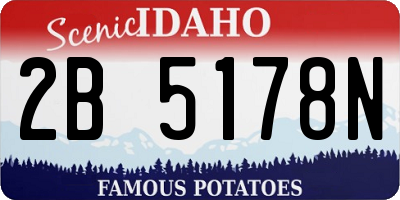 ID license plate 2B5178N