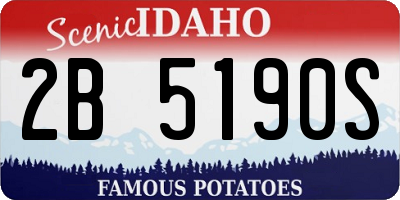 ID license plate 2B5190S