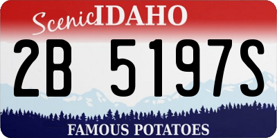 ID license plate 2B5197S