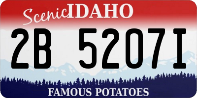 ID license plate 2B5207I