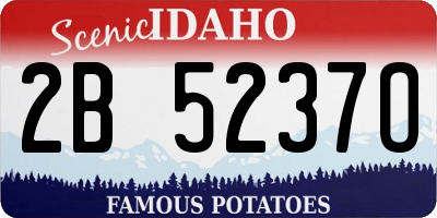 ID license plate 2B5237O