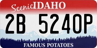 ID license plate 2B5240P