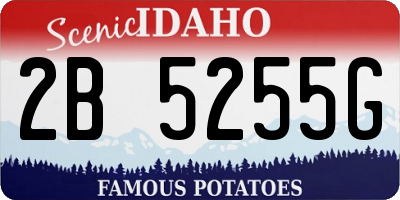ID license plate 2B5255G