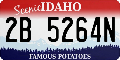 ID license plate 2B5264N