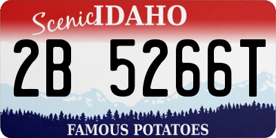 ID license plate 2B5266T
