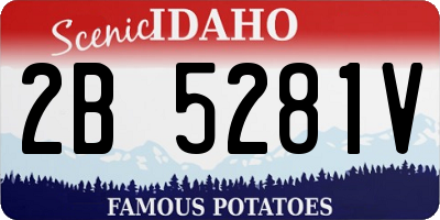 ID license plate 2B5281V