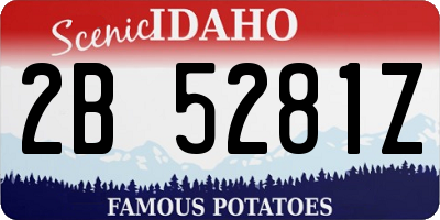 ID license plate 2B5281Z