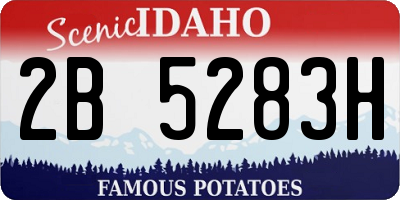 ID license plate 2B5283H