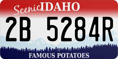 ID license plate 2B5284R