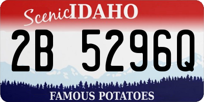 ID license plate 2B5296Q