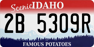 ID license plate 2B5309R