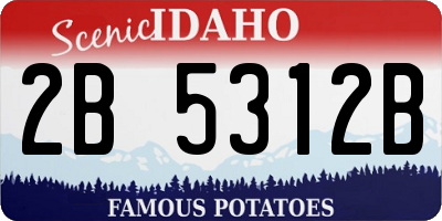 ID license plate 2B5312B