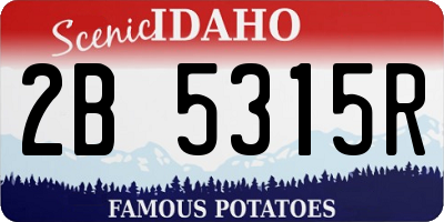 ID license plate 2B5315R