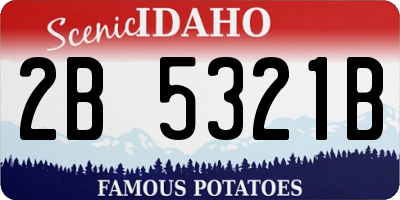 ID license plate 2B5321B