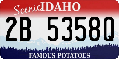 ID license plate 2B5358Q