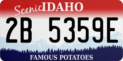 ID license plate 2B5359E