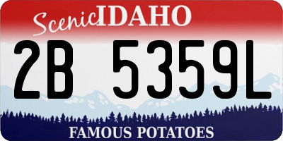 ID license plate 2B5359L