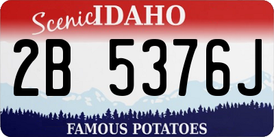 ID license plate 2B5376J