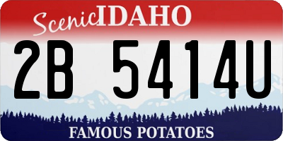 ID license plate 2B5414U