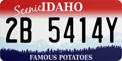 ID license plate 2B5414Y