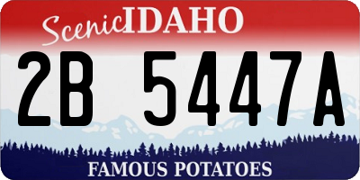 ID license plate 2B5447A