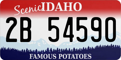 ID license plate 2B5459O
