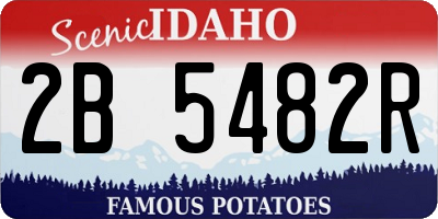 ID license plate 2B5482R