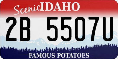 ID license plate 2B5507U