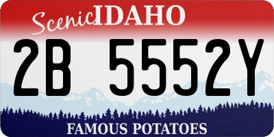 ID license plate 2B5552Y