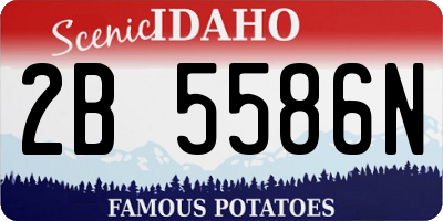 ID license plate 2B5586N