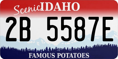 ID license plate 2B5587E