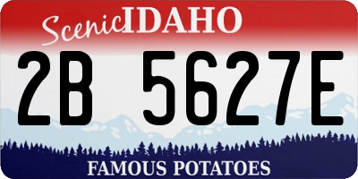 ID license plate 2B5627E