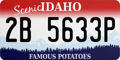 ID license plate 2B5633P