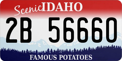 ID license plate 2B5666O
