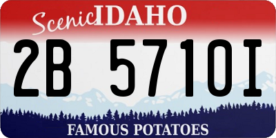 ID license plate 2B5710I