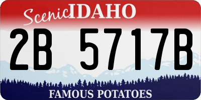 ID license plate 2B5717B