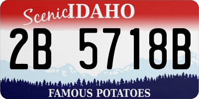 ID license plate 2B5718B