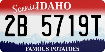 ID license plate 2B5719T