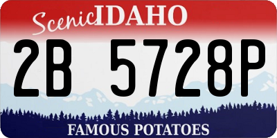 ID license plate 2B5728P