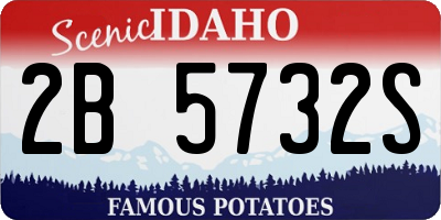 ID license plate 2B5732S