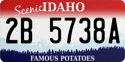 ID license plate 2B5738A