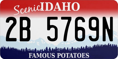 ID license plate 2B5769N