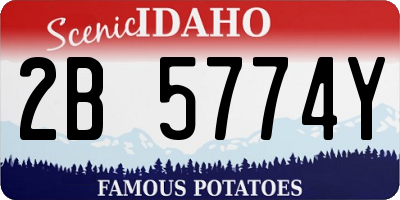 ID license plate 2B5774Y