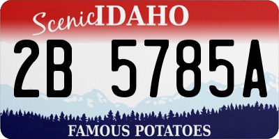 ID license plate 2B5785A