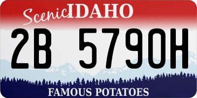 ID license plate 2B5790H