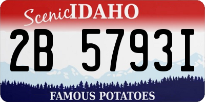 ID license plate 2B5793I