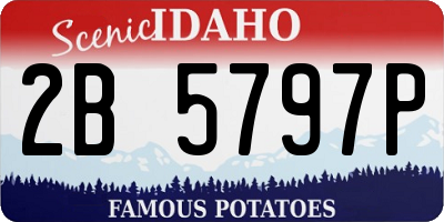 ID license plate 2B5797P