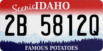 ID license plate 2B5812Q