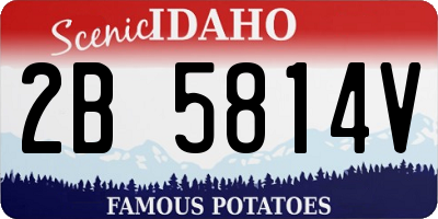 ID license plate 2B5814V