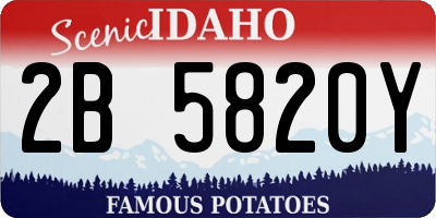 ID license plate 2B5820Y